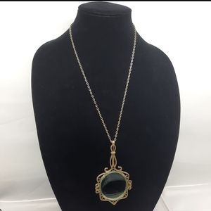 Loupe looking glass pendant necklace vintage magnification